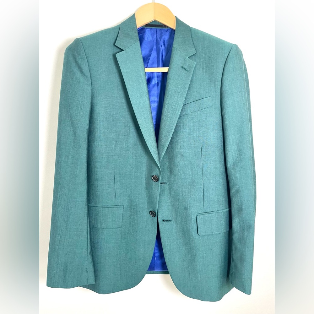 Paul Smith emerald green wool suit 38R soho fit